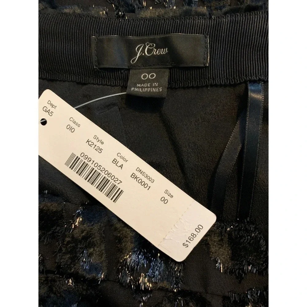 J. Crew Burnout Velvet Leopard Skirt 00 NWT $168 - Picture 5 of 5